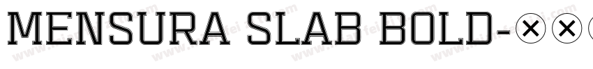 Mensura Slab Bold字体转换